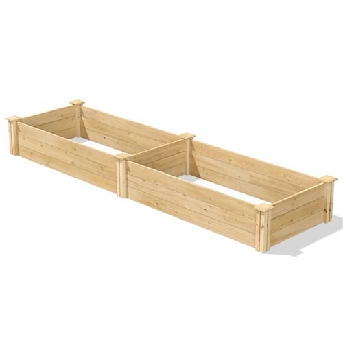 SlickBlue - Pine Wood Raised Garden Bed Frame for Patio, Yard, and Garden - Naturfal