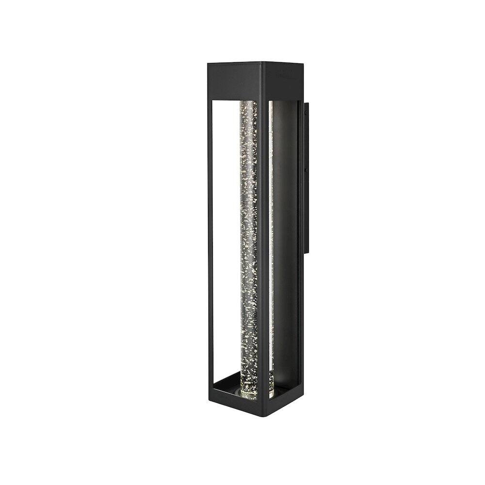 Angle. Elegant Lighting - Amaris 27 inch LED Outdoor Wall sconce in Black - Black And Clear.