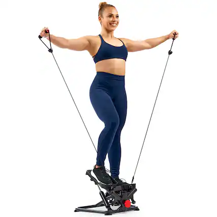 Front. Sunny Health & Fitness - Smart Twist Exercise Stepper Machine - Black.