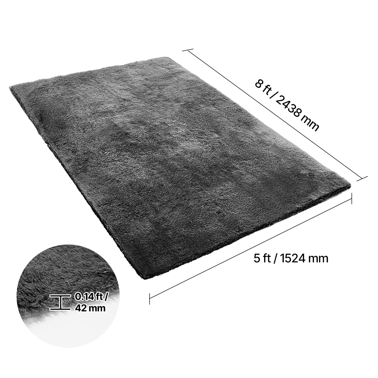 8 ft / 2438 mm  
5 ft / 1524 mm  
0.14 ft / 42 mm