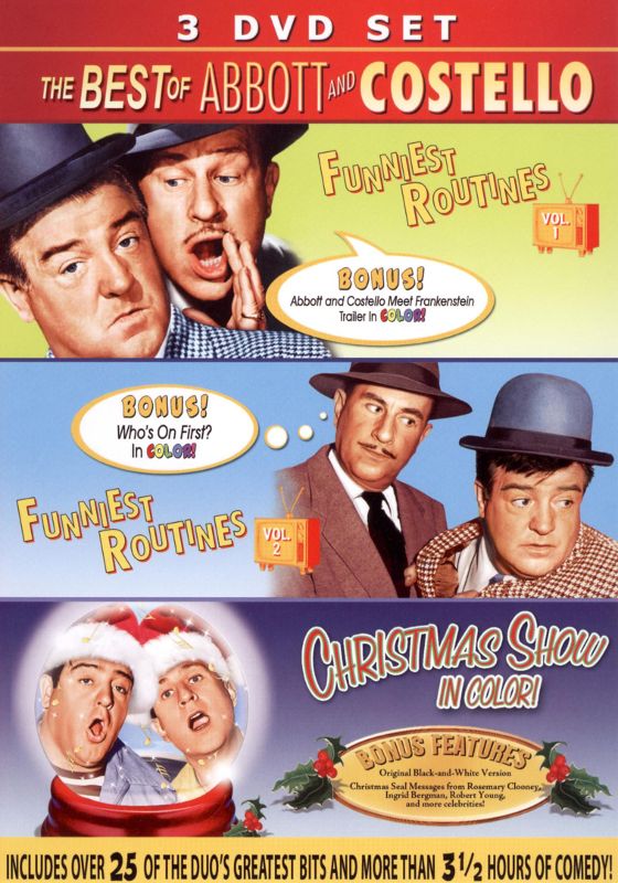  The Best of Abbott and Costello: Funniest Routines, Vols. 1 &amp; 2/Christmas Show [3 Discs] [DVD]