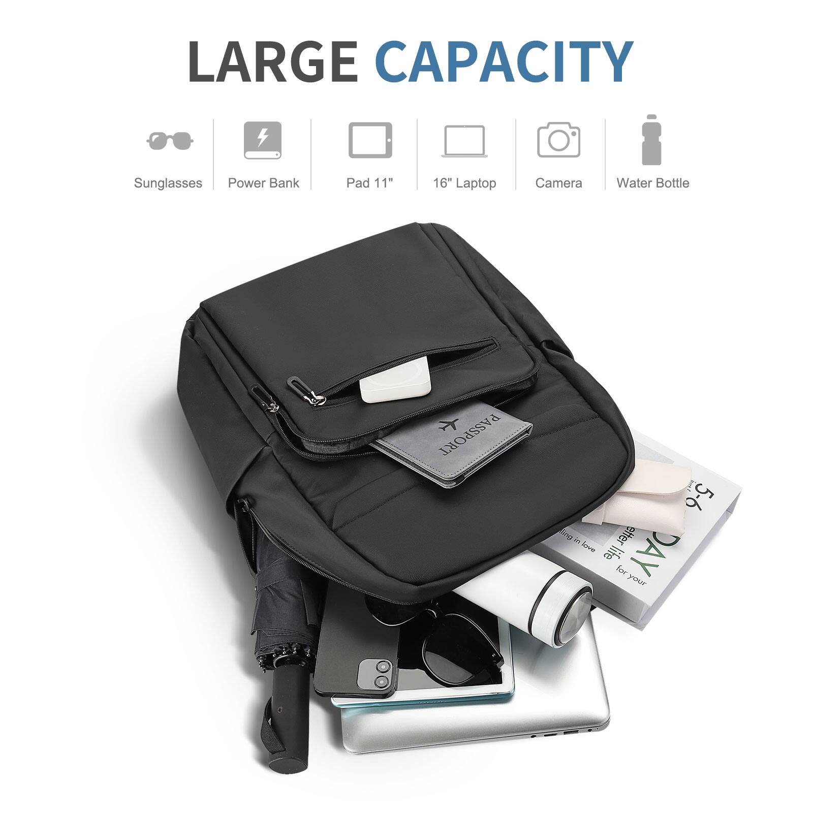 LARGE CAPACITY

- Sunglasses
- Power Bank
- Pad 11"
- 16" Laptop
- Camera
- Water Bottle

PASSPORT

5-6 DAY

I better love life for your