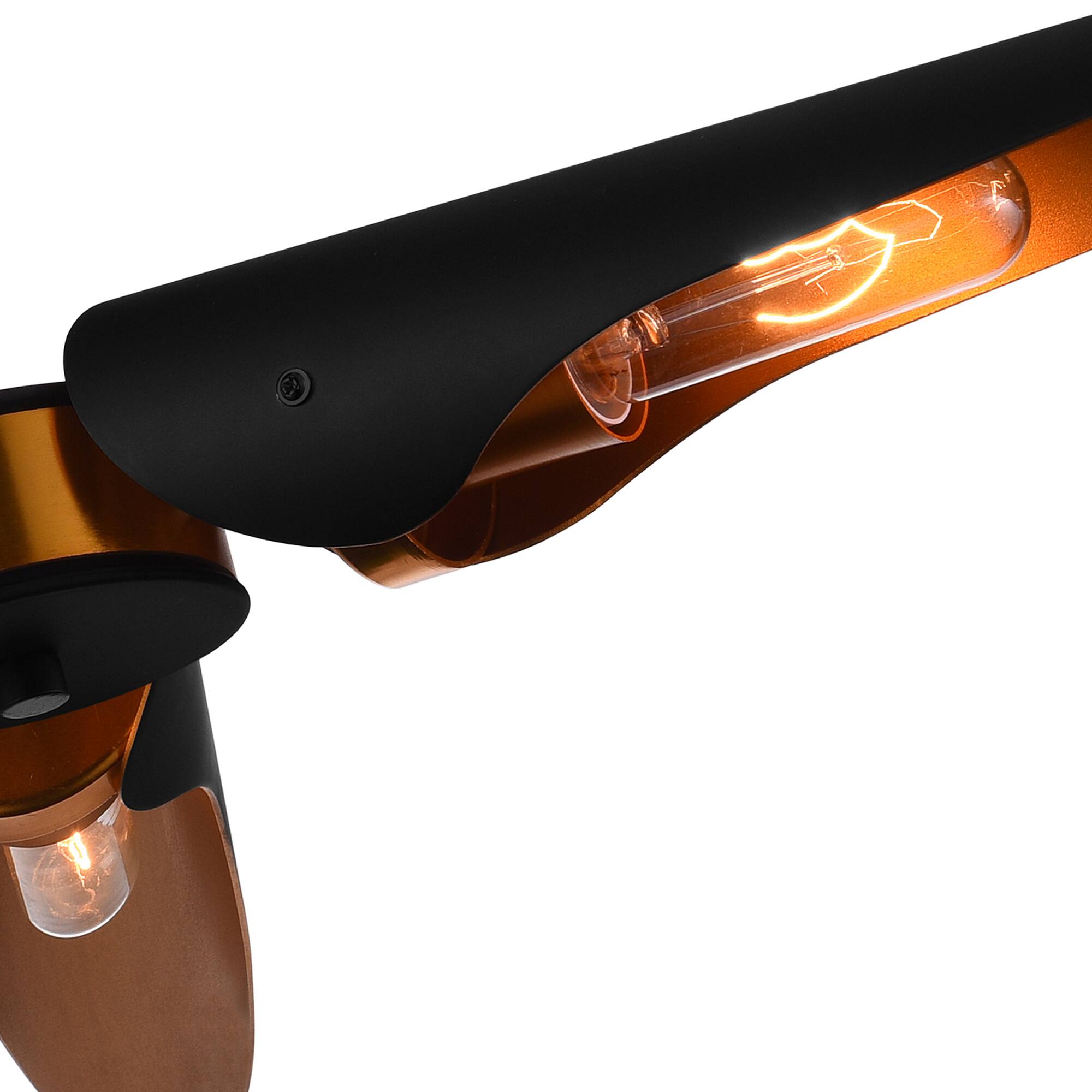 Back. CWI Lighting - Amar 3 Light Chandelier With Matte Black Finish - Matte Black.