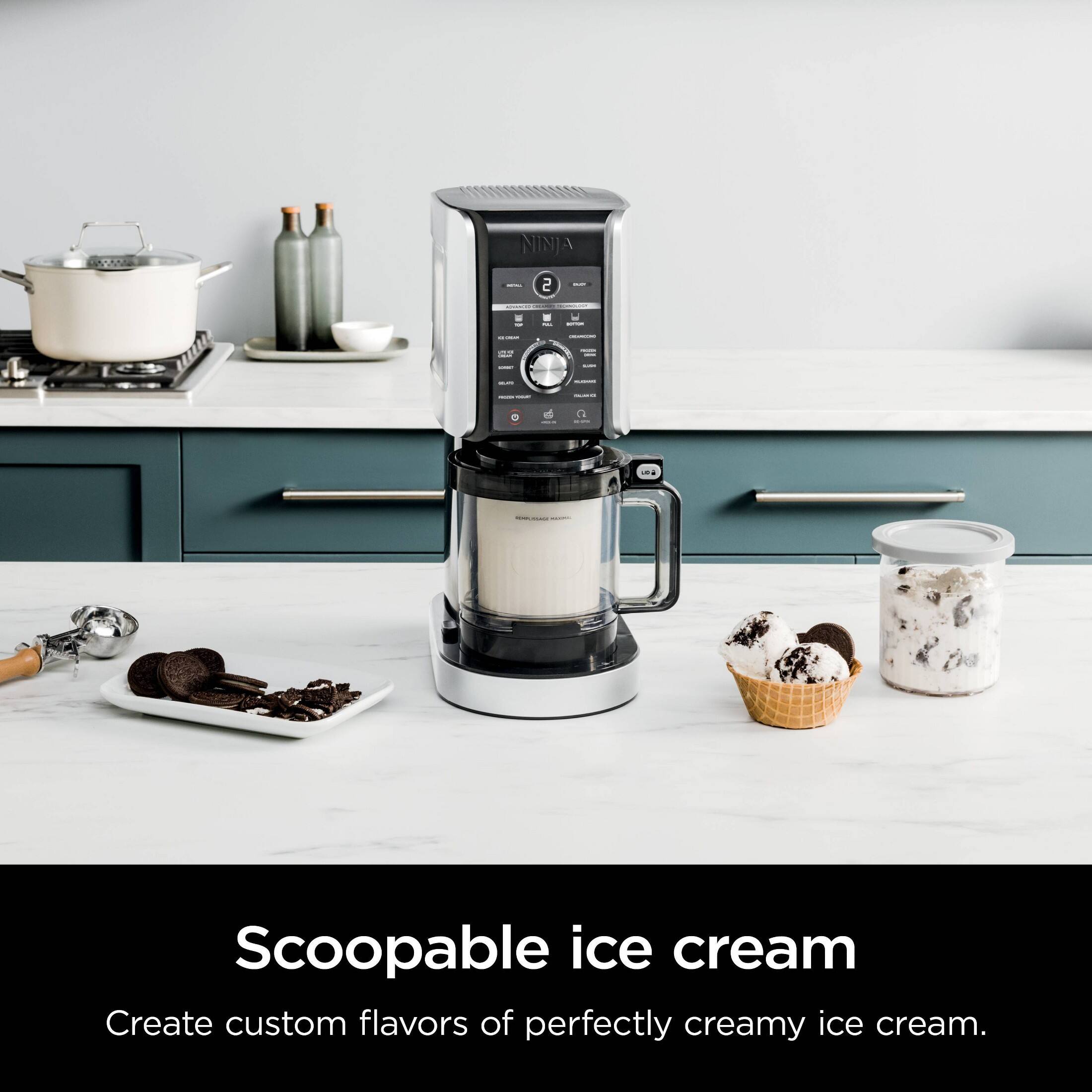 Scoopable ice cream: Create custom flavors of perfectly creamy ice cream.