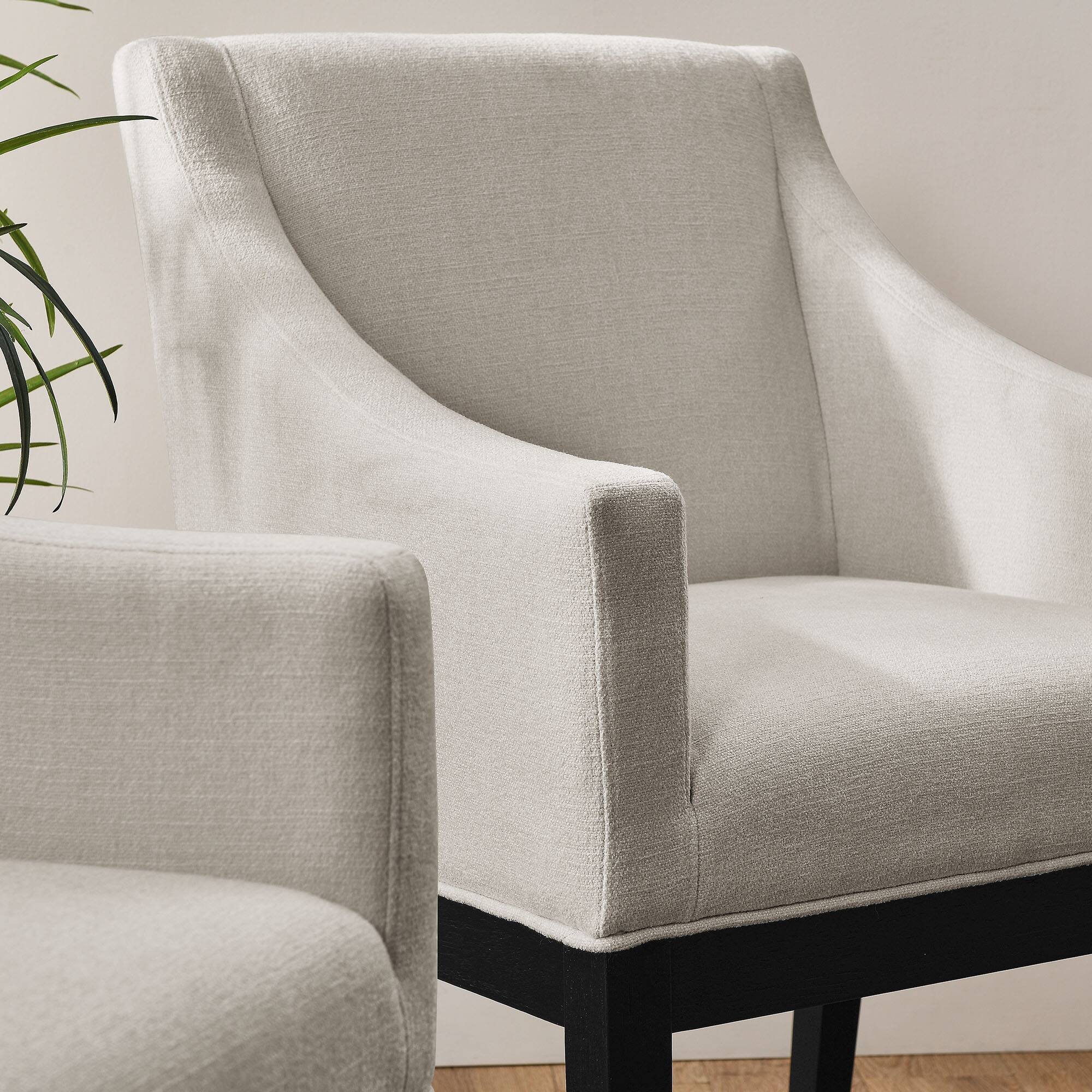 Alt View 5. Modway - Alton Fabric Upholstered Dining Armchair by Modway - Salt Black.
