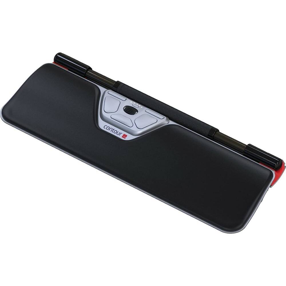 The image features a black case with a red accent, which is designed to hold a camera. The case is made by the company Contour, and it is specifically designed for the Contour HD camera. The case is open, revealing the camera inside.