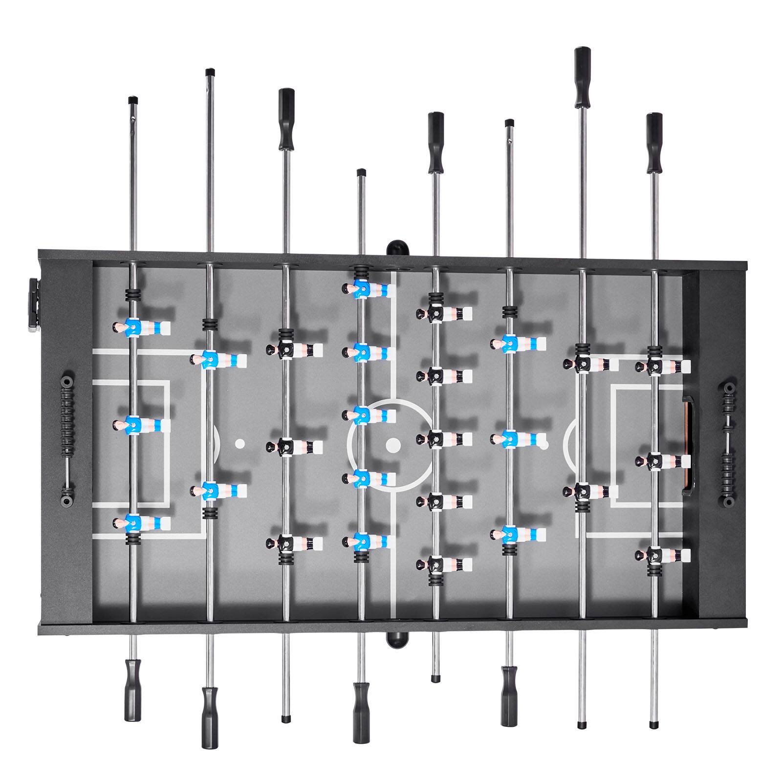 Alt View 5. VEVOR - Foosball Table, 55 inch Standard Size Table, Indoor Full Size Foosball Tables for Home, Family, and Game Room - Black.