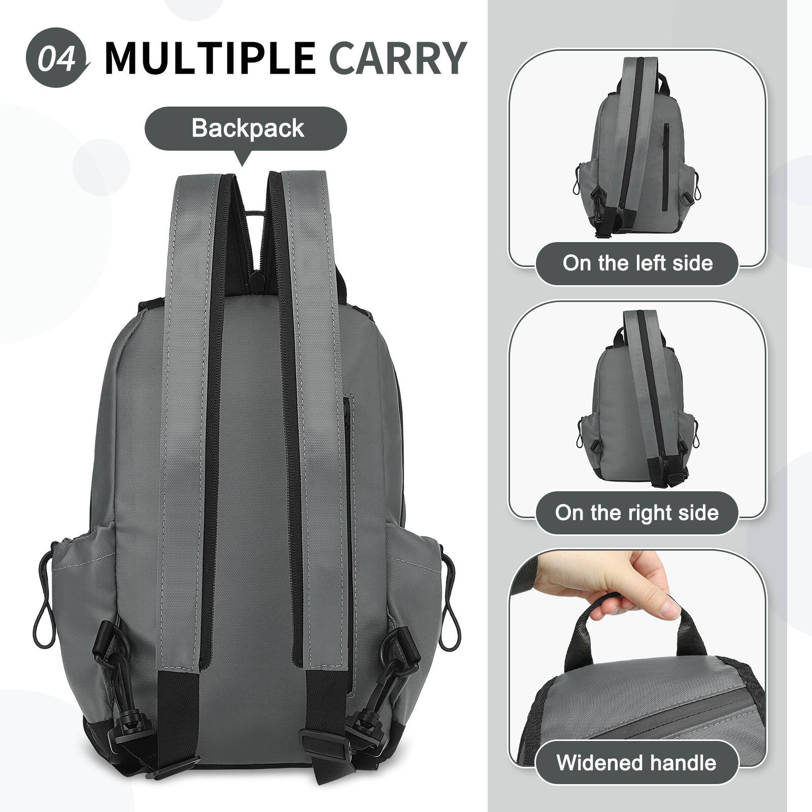 04 MULTIPLE CARRY

Backpack

On the left side

On the right side

Widened handle