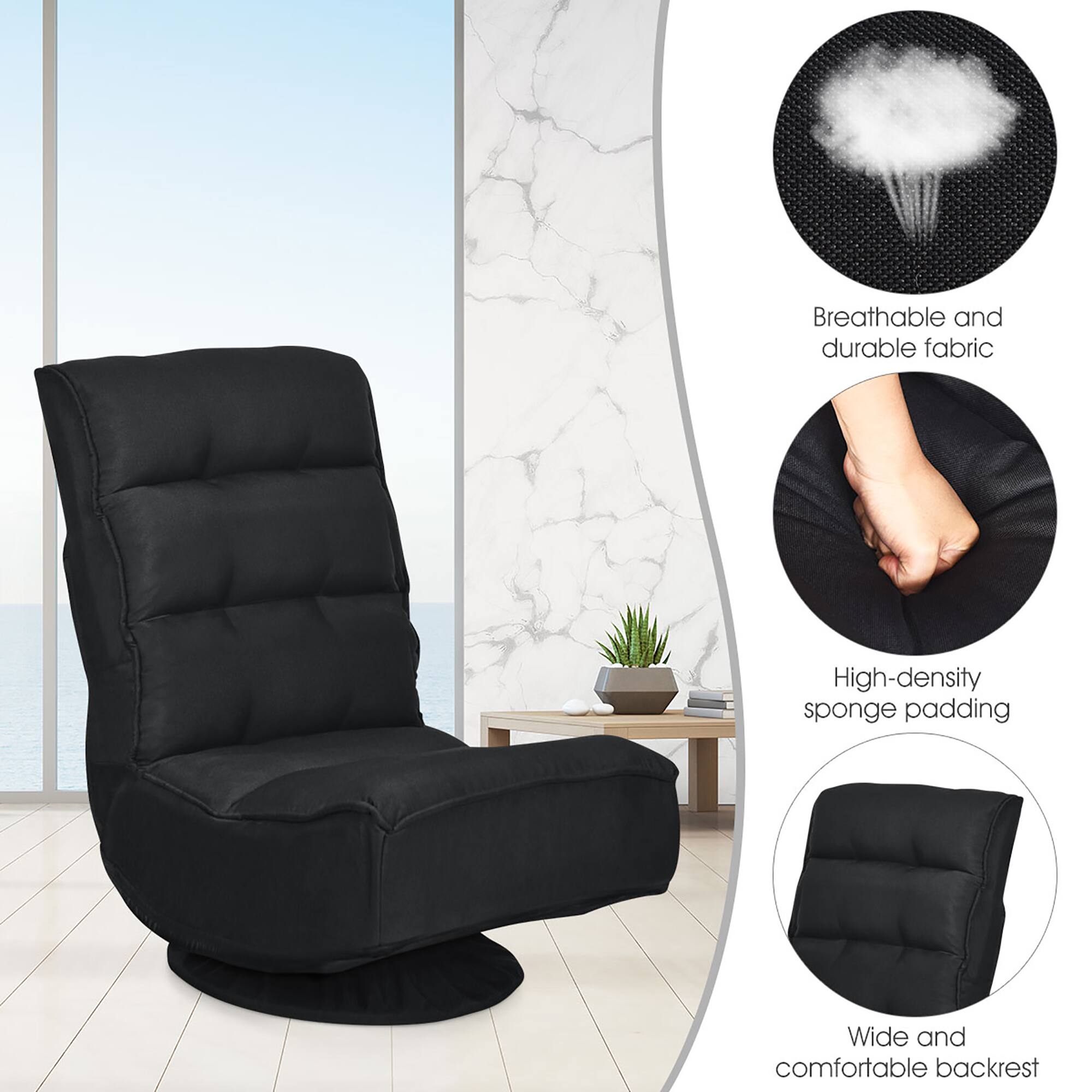 - Breathable and durable fabric
- High-density sponge padding
- Wide and comfortable backrest