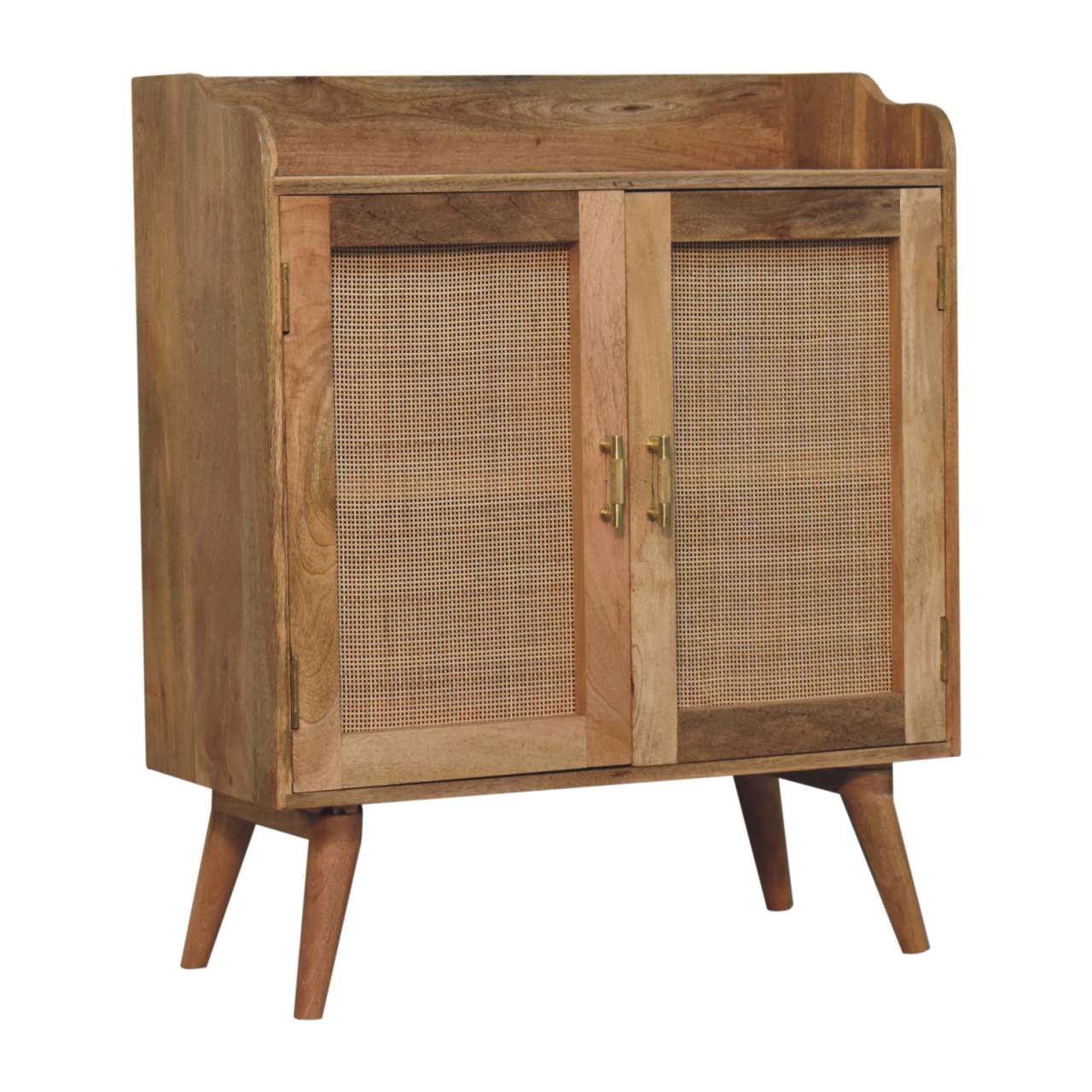 Back. Artisan Furniture - Artisan Furniture Solid Wood Larissa T-Bar Raised Cabinet, 2 Doors, Brown - Brown.