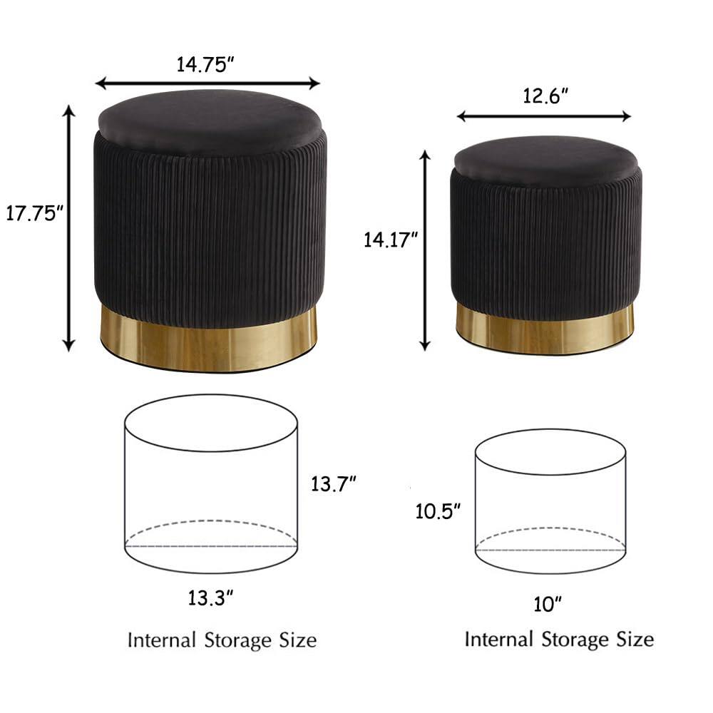 14.75" x 17.75"  
12.6" x 14.17"  

Internal Storage Size: 13.3" x 13.7"  
Internal Storage Size: 10" x 10.5"