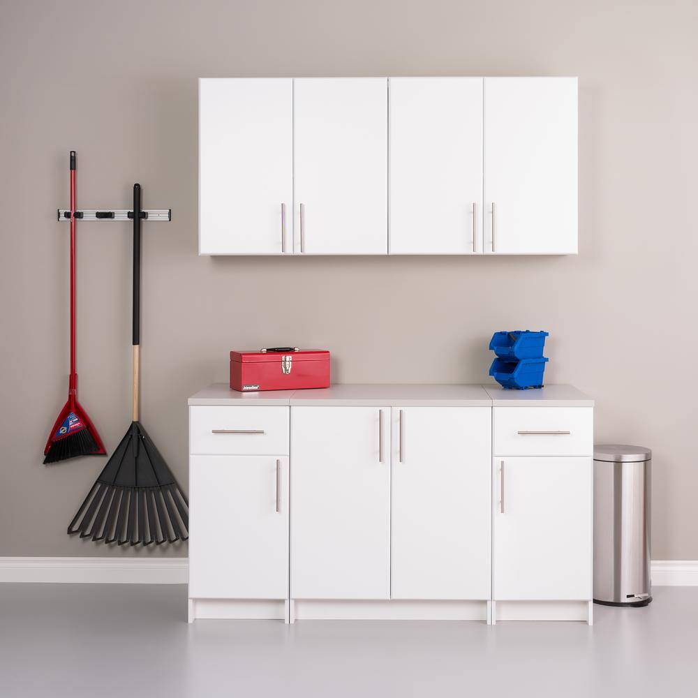 Angle. Prepac - Elite 64" Storage Cabinet Set B - 5 pc - White - White.