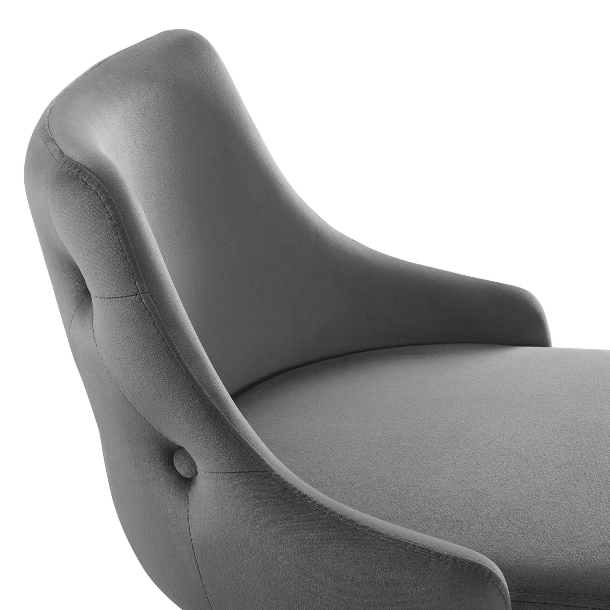 Alt View 4. Modway - Adorn Performance Velvet Bar Stool by Modway - Gray.