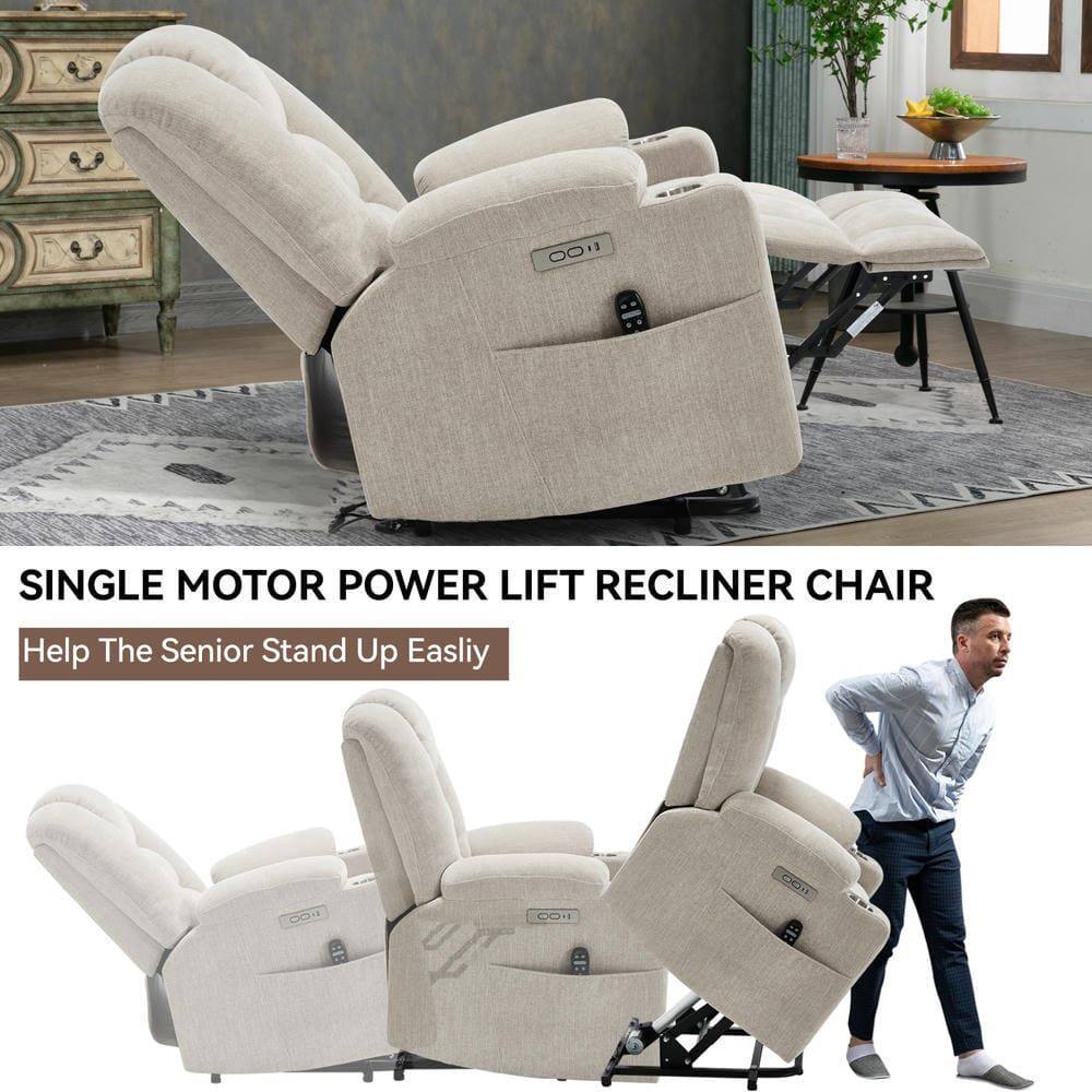 SINGLE MOTOR POWER LIFT RECLINER CHAIR  
Help The Senior Stand Up Easily