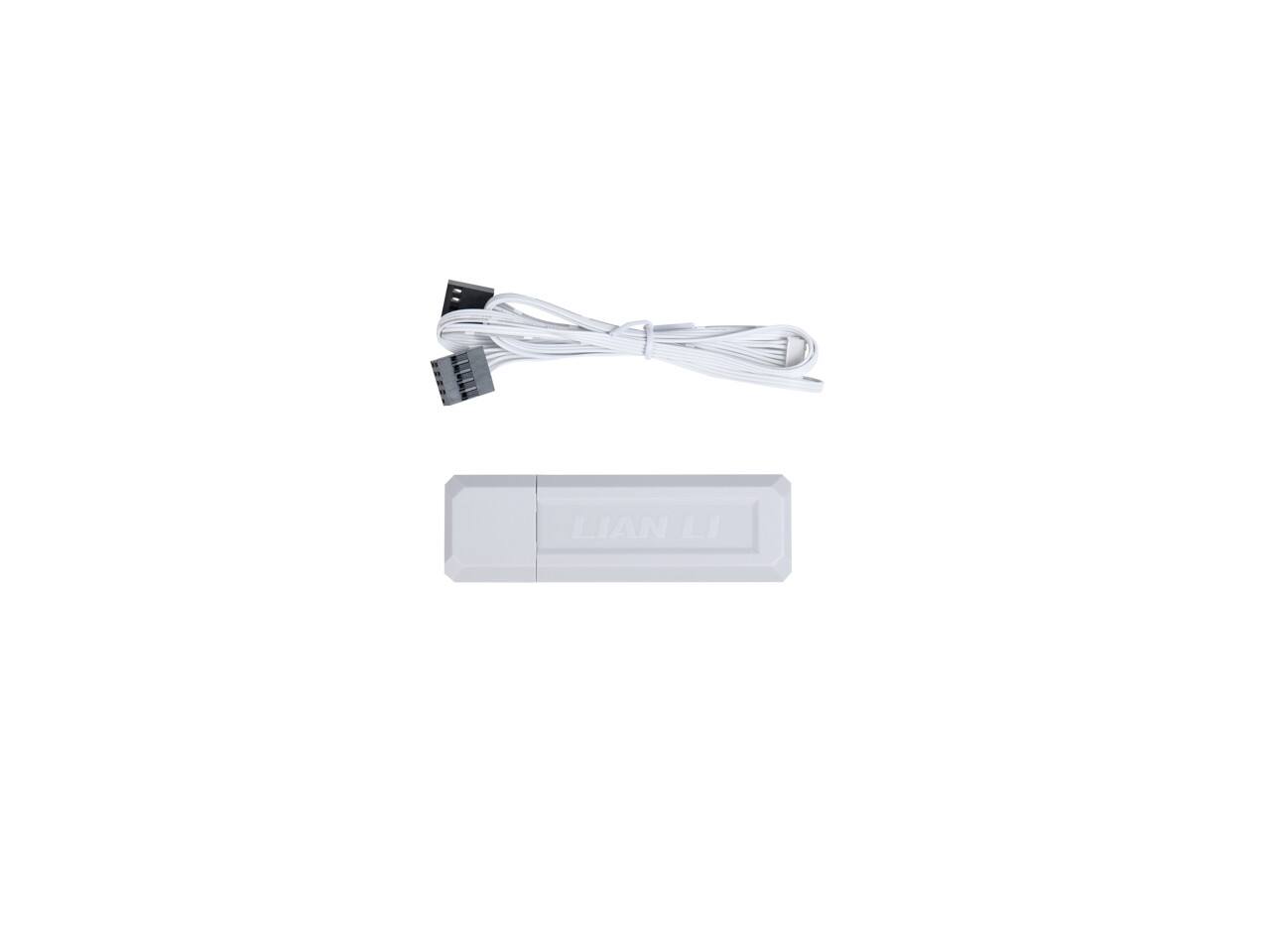 Left. Lian Li - Lian Li 12RSLLCD1W3W Uni Fan SL 2.4GHz Wireless 1.6 LCD RGB Reverse Blade - White.