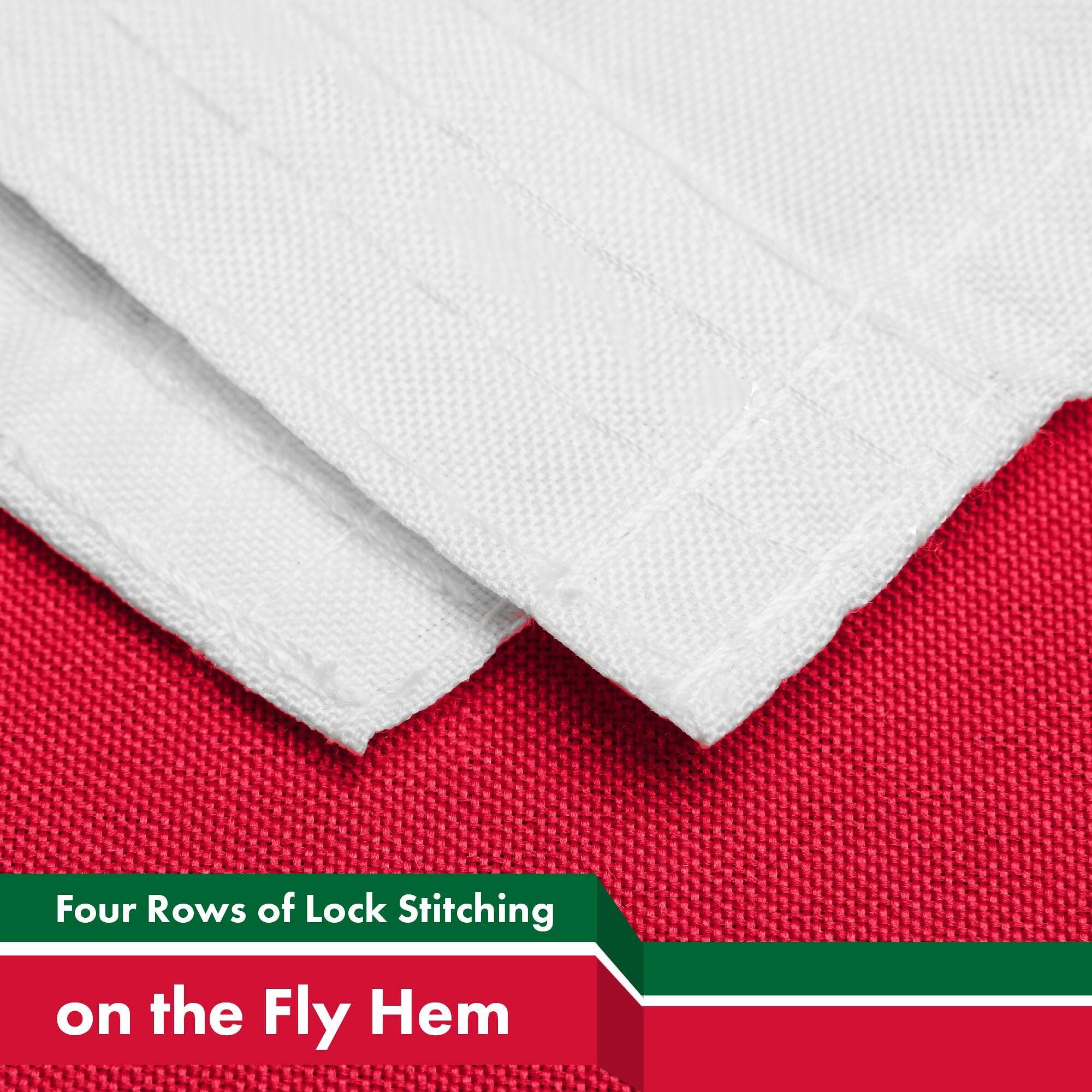 Four Rows of Lock Stitching on the Fly Hem