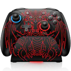Front. Kitcheniva - Wireless Switch 2 Controller For Nintendo Switch 2/Switch/OLED With Charging Dock - Black.