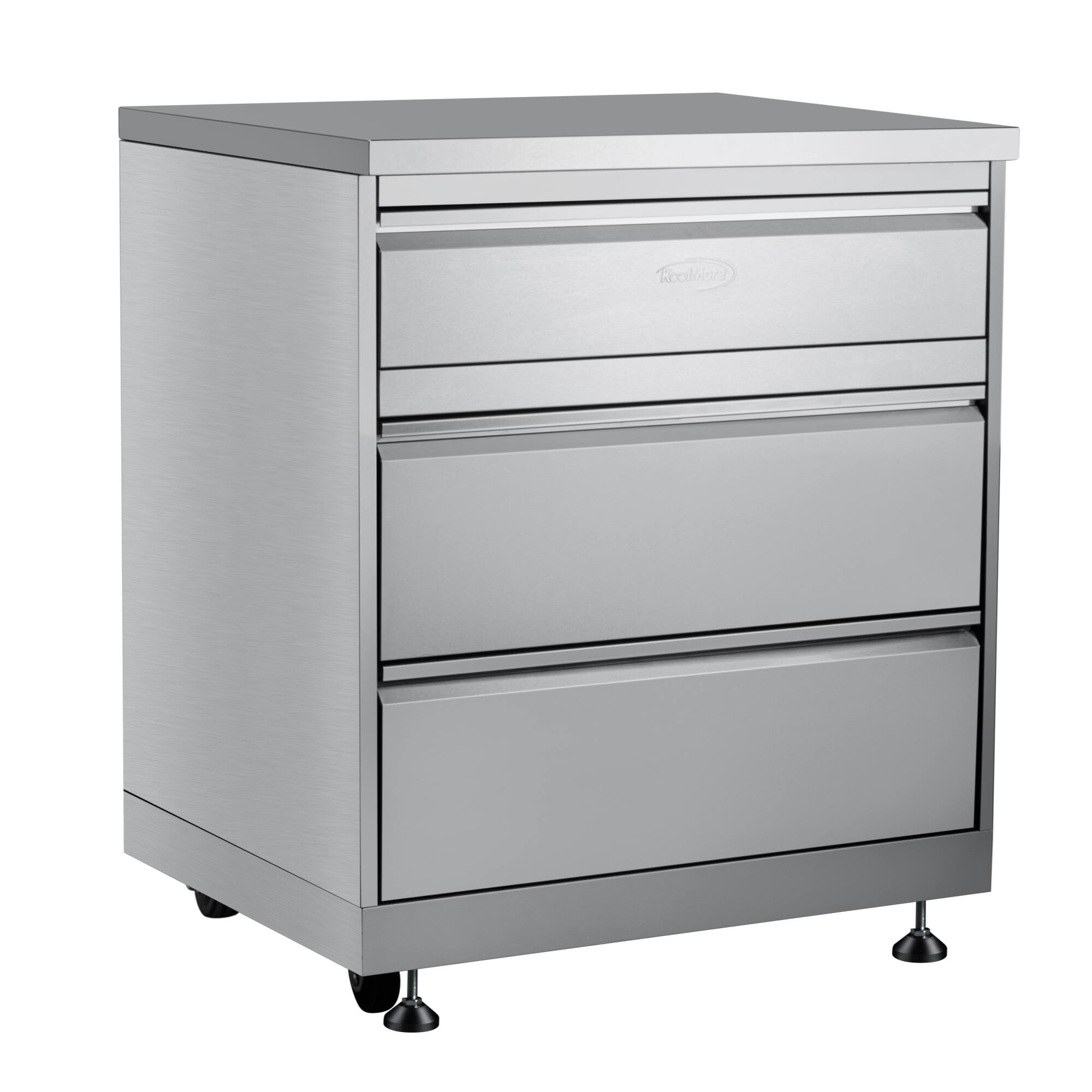 Alt View 1. Koolmore - 32 in. Stainless-Steel Outdoor Kitchen Cabinet with Three Drawers (KM-OKS-CAB3) - Stainless Steel.
