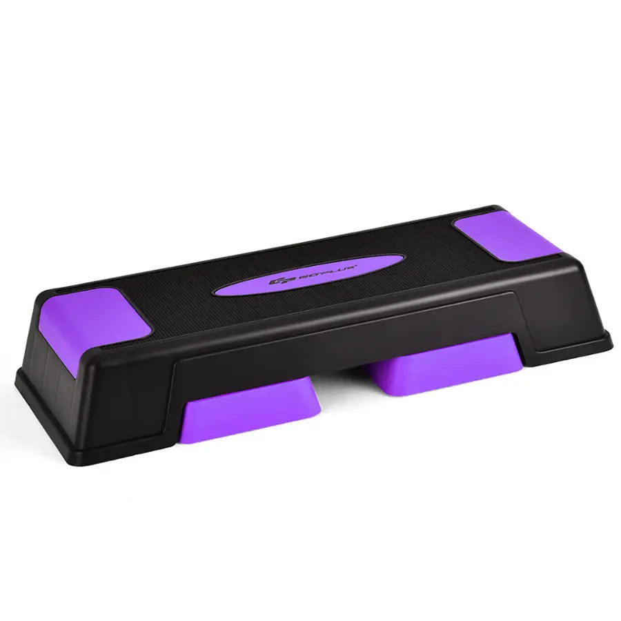 Costway Step Aerobico Con 3 Altezze Regolabili (10-15-20 Cm), Antiscivolo, Portatile Per Casa E Palestra