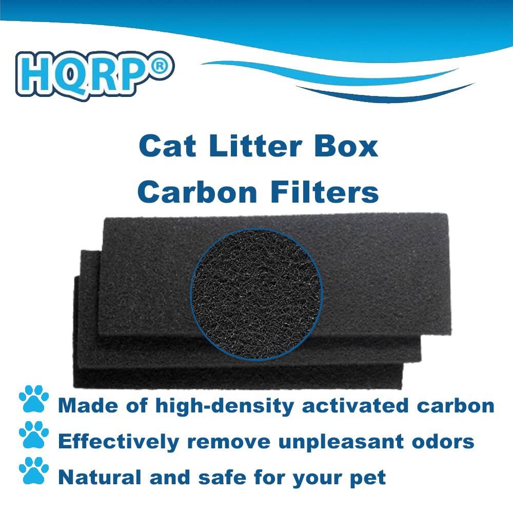 HQRP® Cat Litter Box Carbon Filters

Made of high-density activated carbon  
Effectively remove unpleasant odors  
Natural and safe for your pet