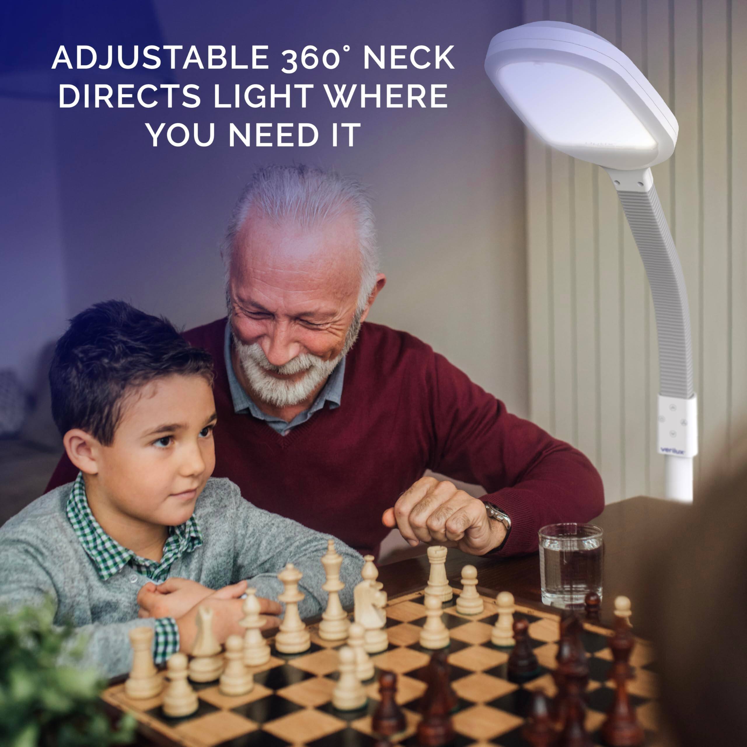 ADJUSTABLE 360° NECK DIRECTS LIGHT WHERE YOU NEED IT