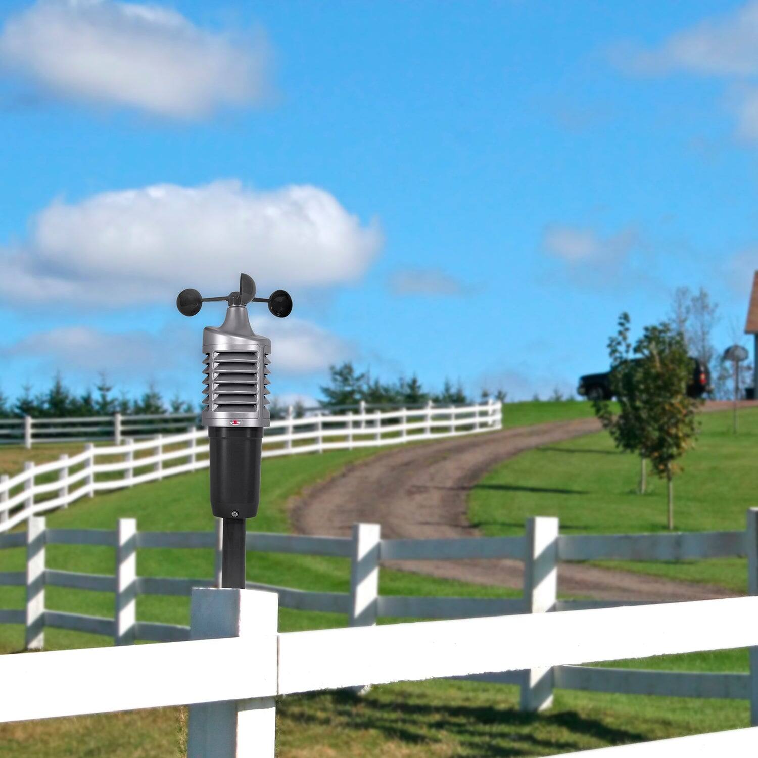 Alt View 1. La Crosse Technology - Wind Speed Weather Station with Combination 3-in-1 Sensor - Black.