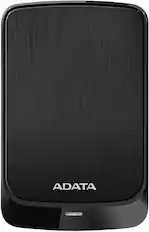Front. ADATA - ADATA HV320 2.5 External Portable HDD 2TB USB 3.2 Colorbox Hard Disk Drive Black - Black.