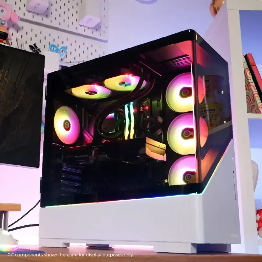 PC components shown here are for display purposes only.