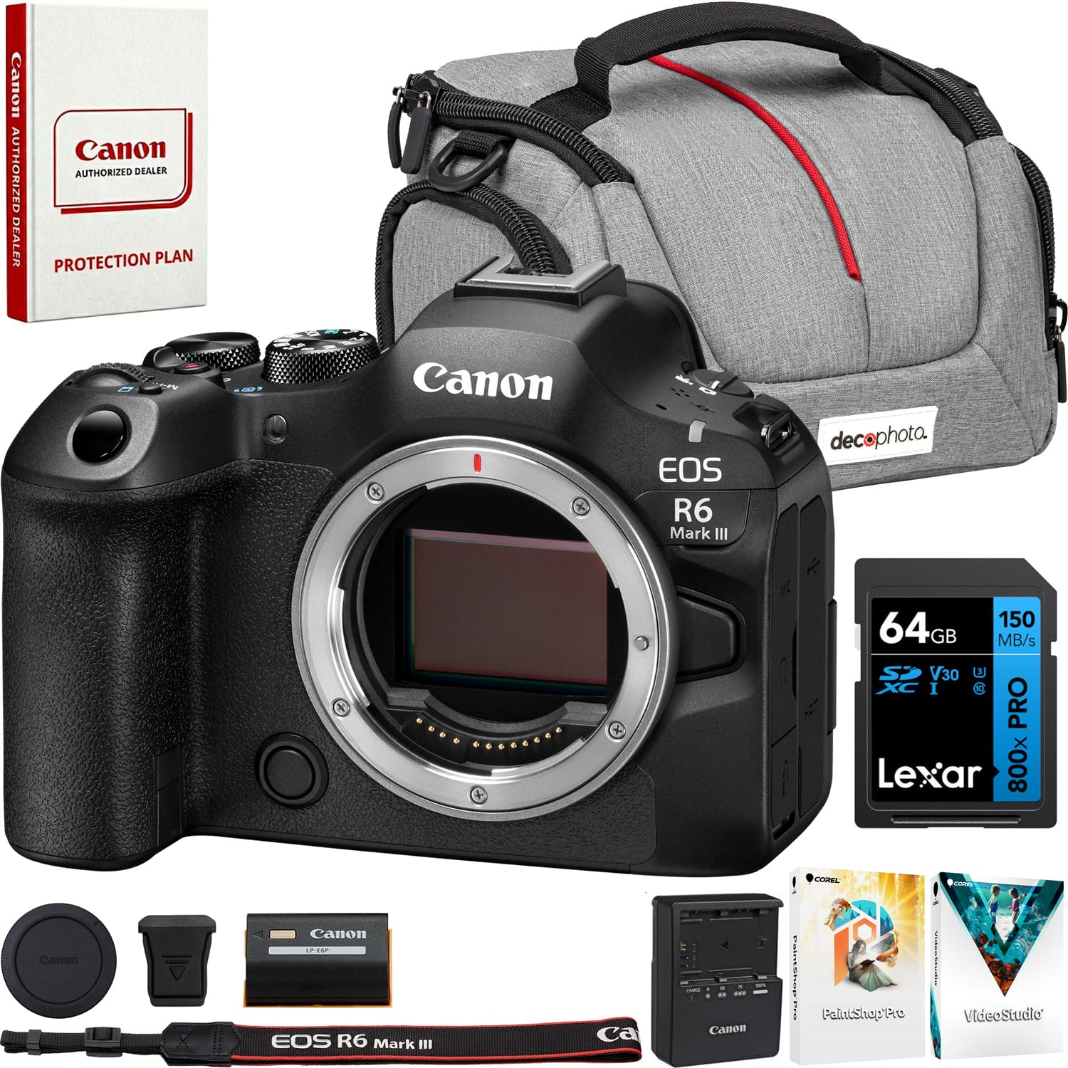 Canon - EOS R6 Mark III Mirrorless Camera (Body) 7084C002 + Accessories Bundle