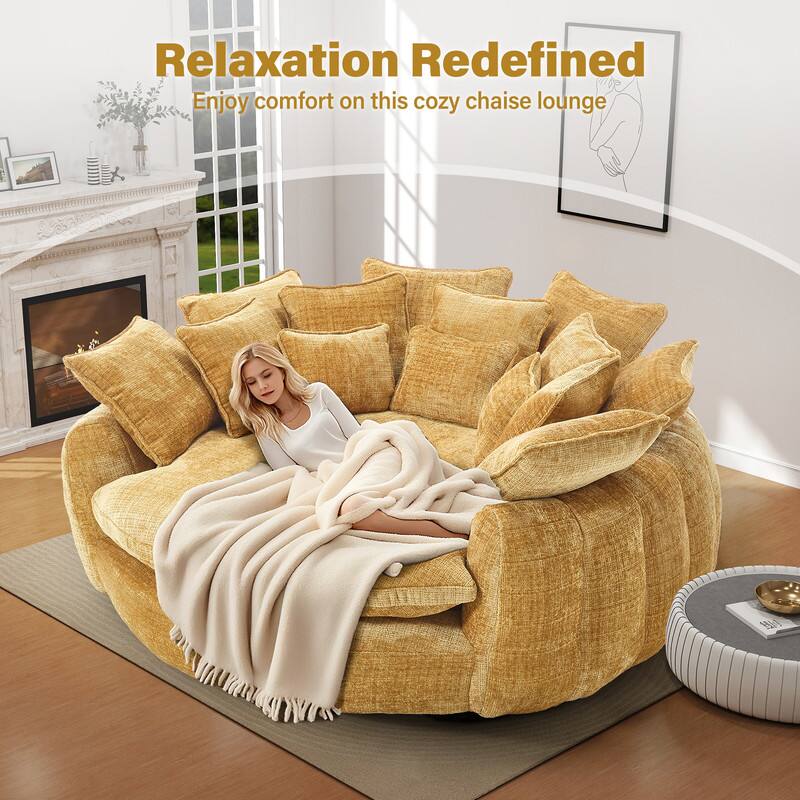 Relaxation Redefined  
Enjoy comfort on this cozy chaise lounge