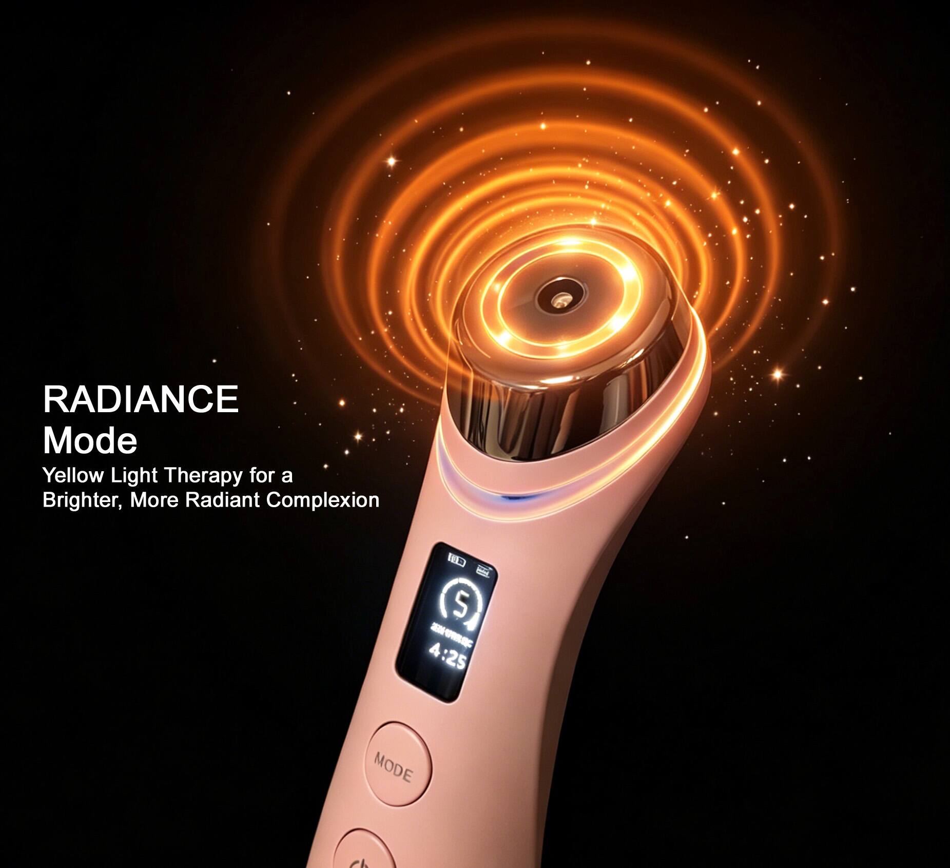 RADIANCE Mode  
Yellow Light Therapy for a Brighter, More Radiant Complexion  
- S -  
4:25 MODE