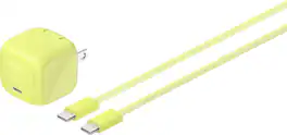 Belkin - BoostCharge USB-C Wall Charger 30W PD 3.1 Power Delivery Foldable Prongs with braided PCR C-C Cable for MacBook NEO - Citrus