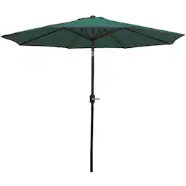 Sunnydaze - 9 ft Aluminum Patio Umbrella with Tilt and Crank - Green