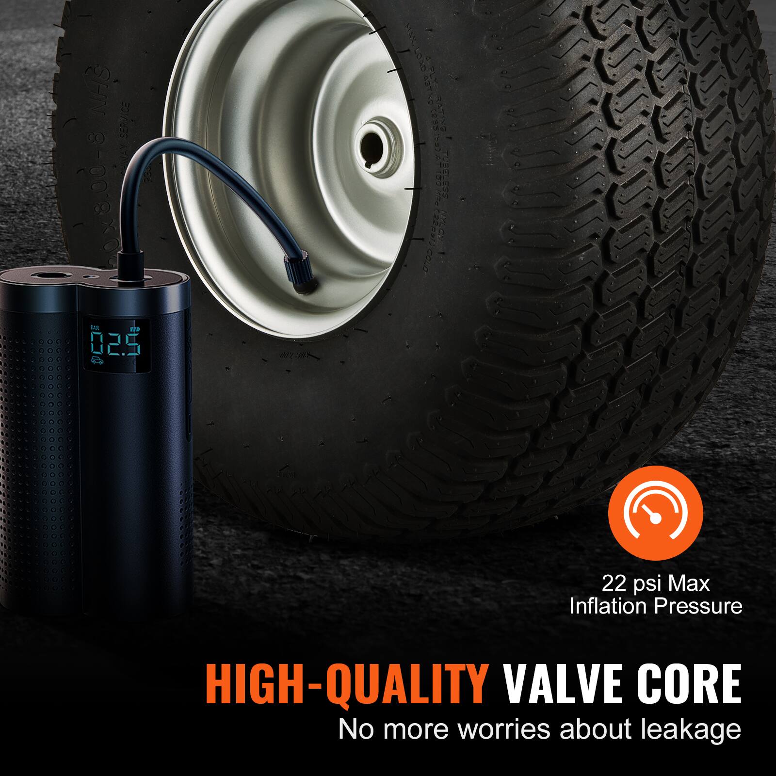 SERVICE e-60.8x0 AN AID 0 02.5 GT EXITAR 1de 5 TUBELESS VYACH COLO 22 psi Max Inflation Pressure HIGH-QUALITY VALVE CORE No more worries about leakage

22 psi Max Inflation Pressure

HIGH-QUALITY VALVE CORE
No more worries about leakage