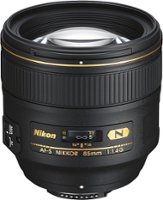 Nikon - AF-S NIKKOR 85mm f/1.4G Portrait Lens for Select Cameras - Black - Front_Zoom