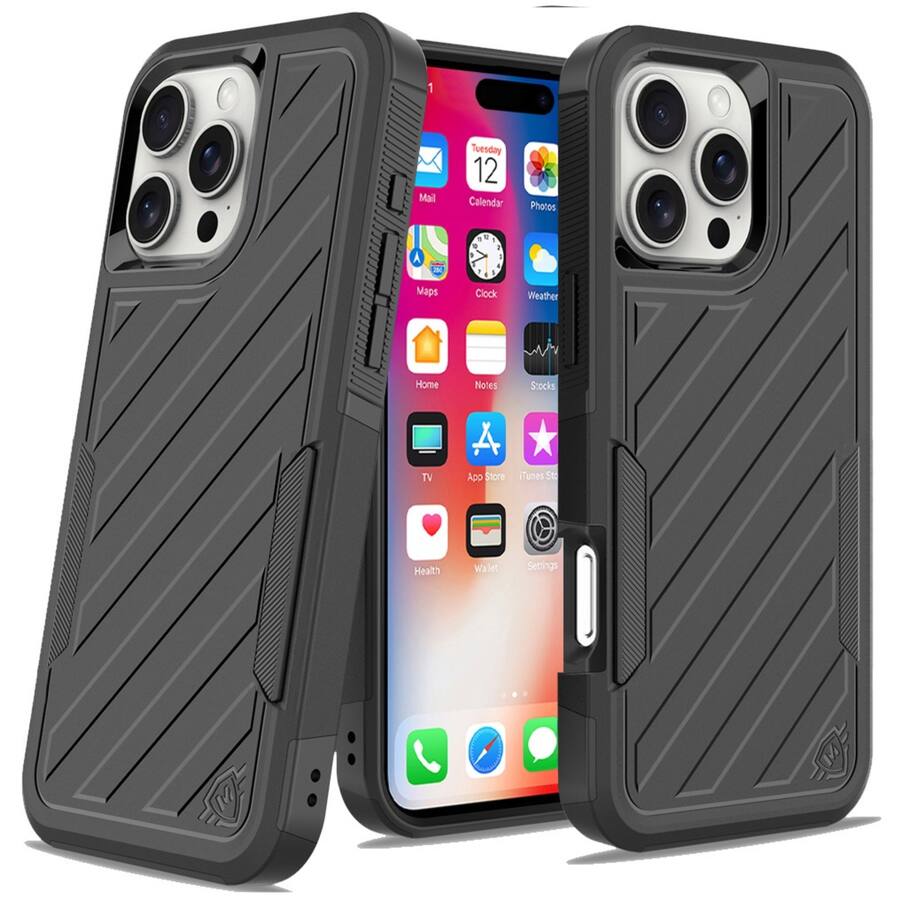 Pink Pro Color Kitcheniva Dual Layer Shockproof Rugged Case With Tempered Glass For ...
