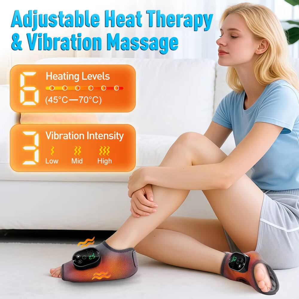 Adjustable Heat Therapy & Vibration Massage

Heating Levels  
(45°C — 70°C)

Vibration Intensity  
Low Mid High