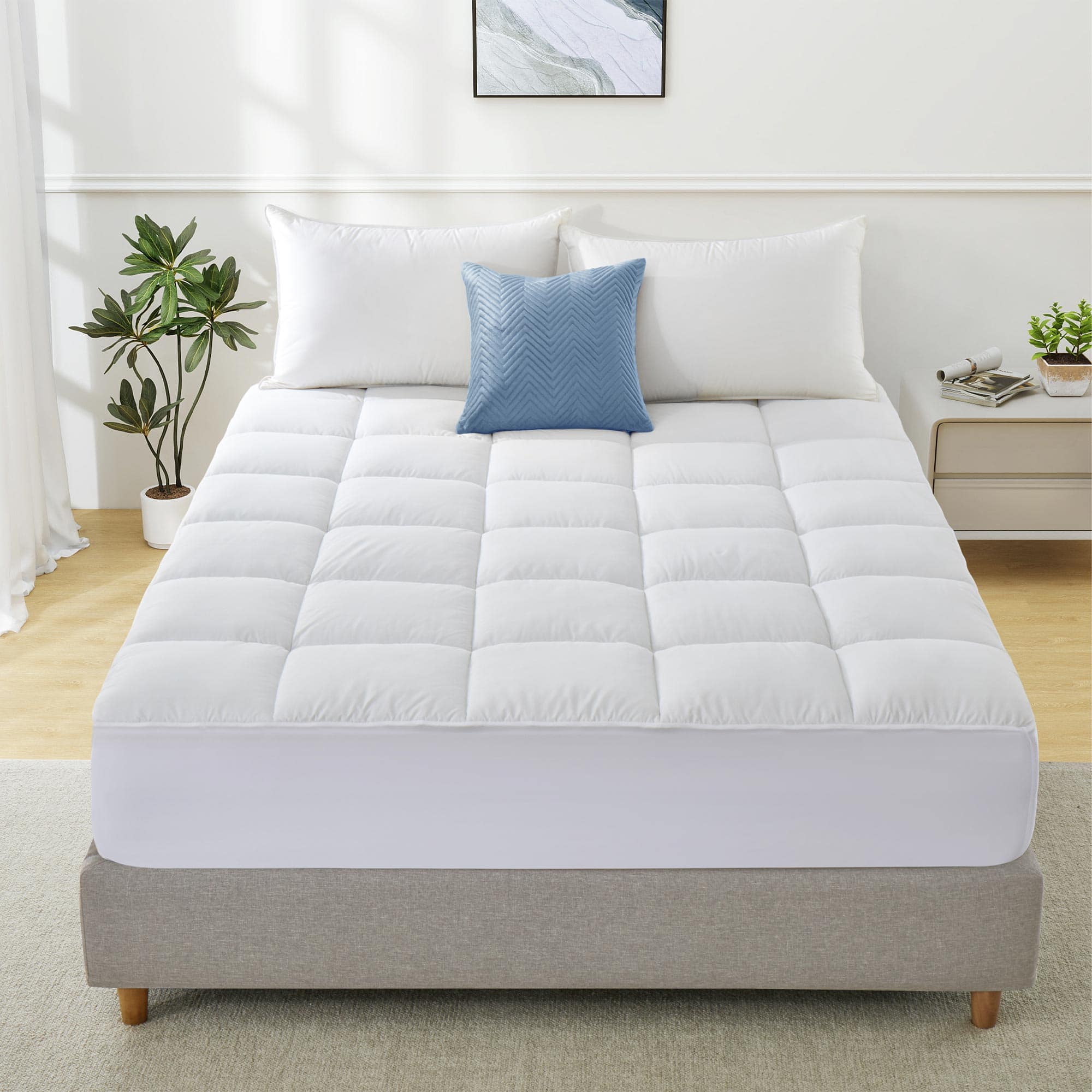 Peace Nest - Cooling Mattress Pad with PCM Technology - King - White