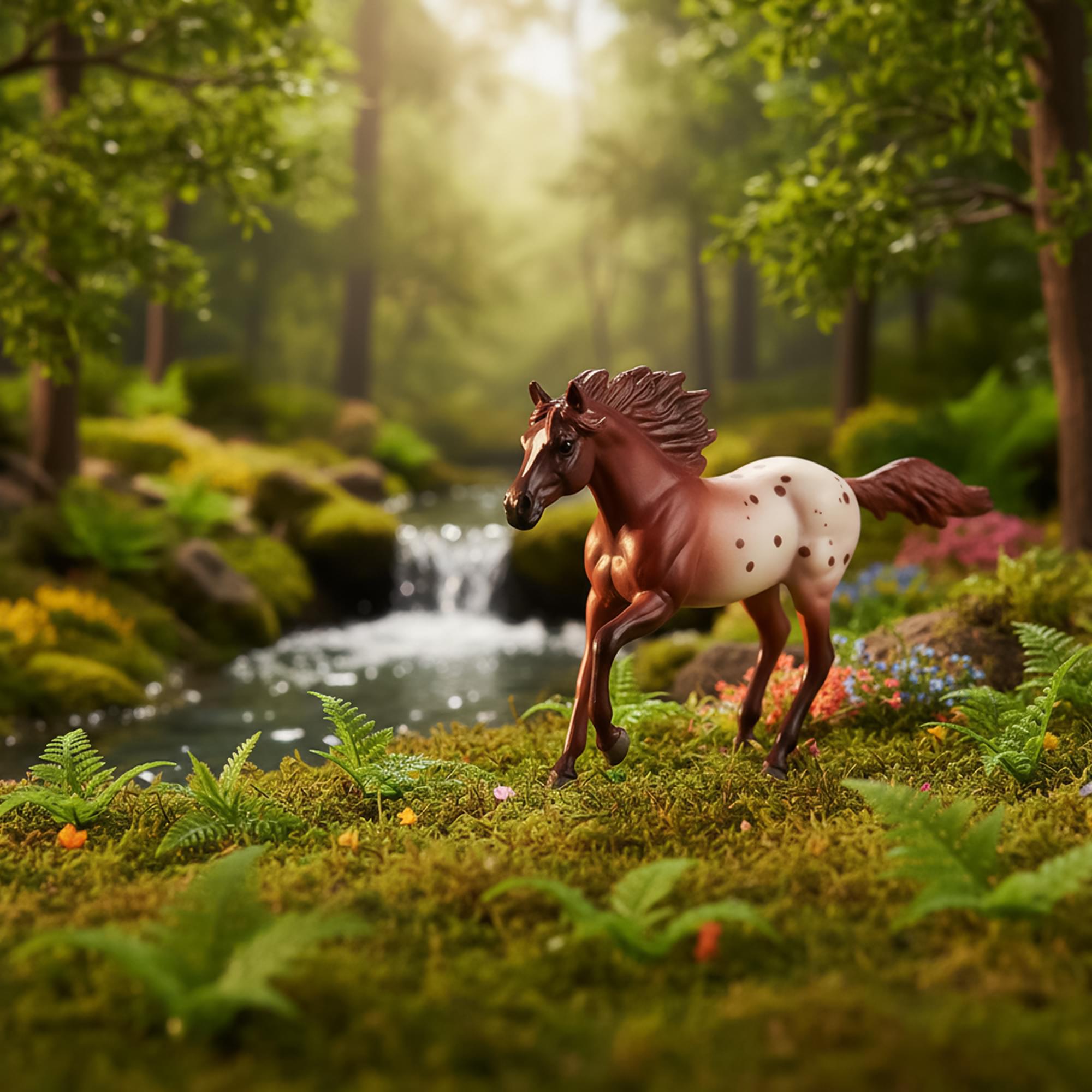 Alt View 5. Breyer - Breyer Stablemates Horse Crazy 1:32 Scale Model Horse | Appaloosa - Purple.