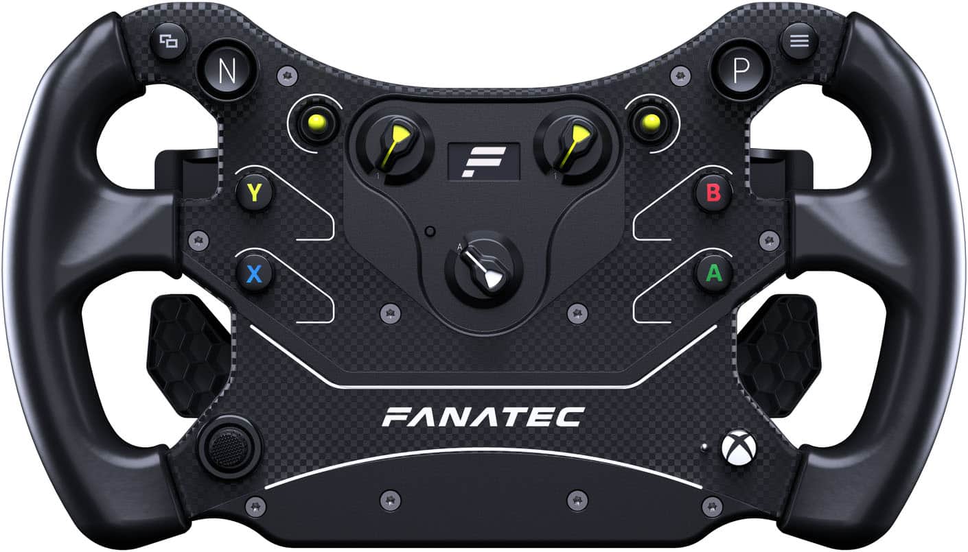 Front. Fanatec - CSL GT3 Style Sim Racing Steering Wheel – QR2 Lite Quick Release for PC & Xbox (PS5 & PS4 via Wheel Base) - Black.