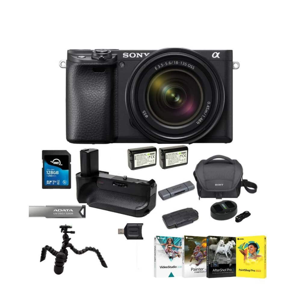 Sony - a6400 Mirrorless Digital Camera with 18-135mm Lens Ultimate Bundle