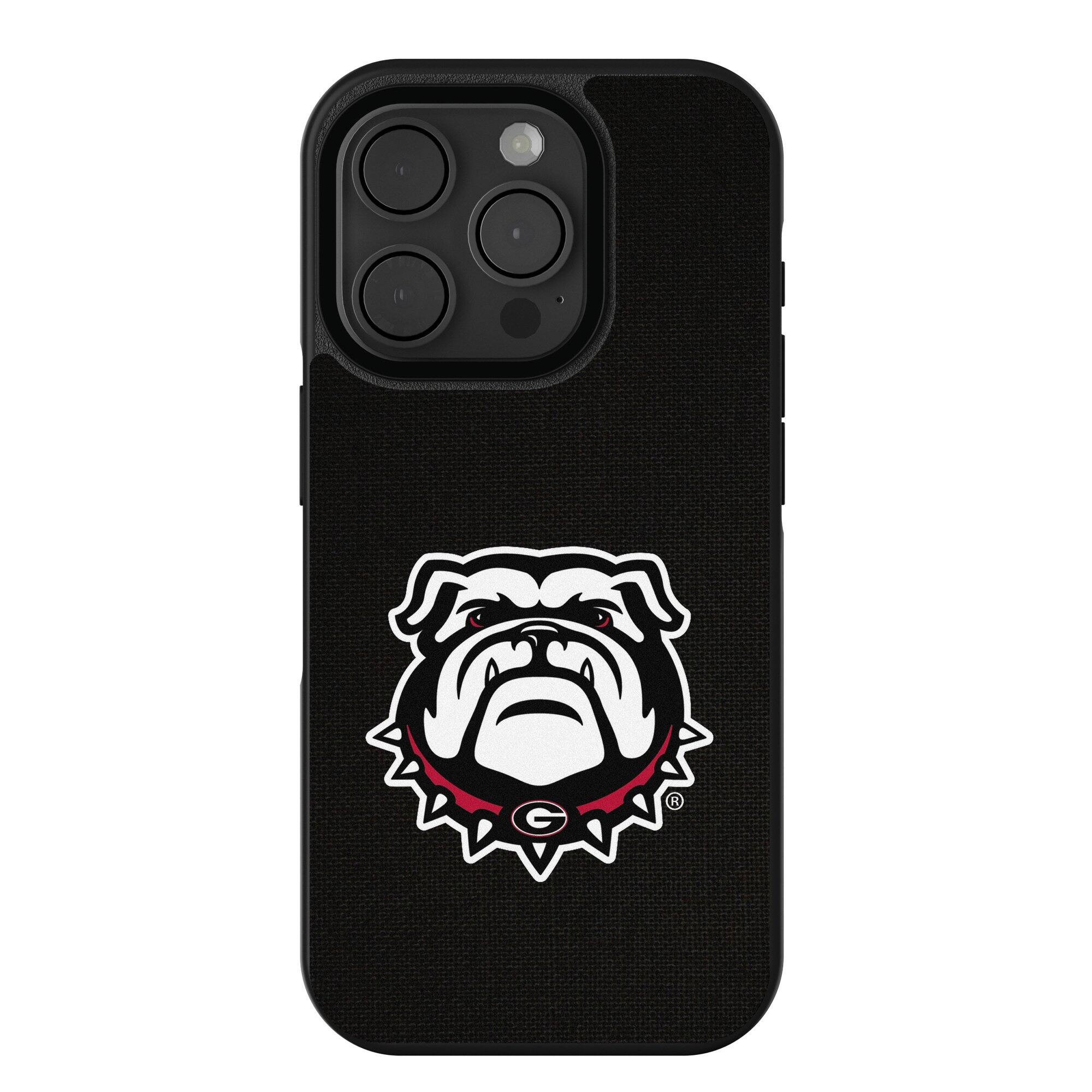 Front. Keyscaper - Georgia Bulldogs iPhone Alternate Solid Design Bump Case - 16 Pro - Multicolor.