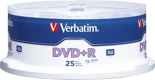  Verbatim - Life Series 25-Pack 16x DVD+R Disc Spindle