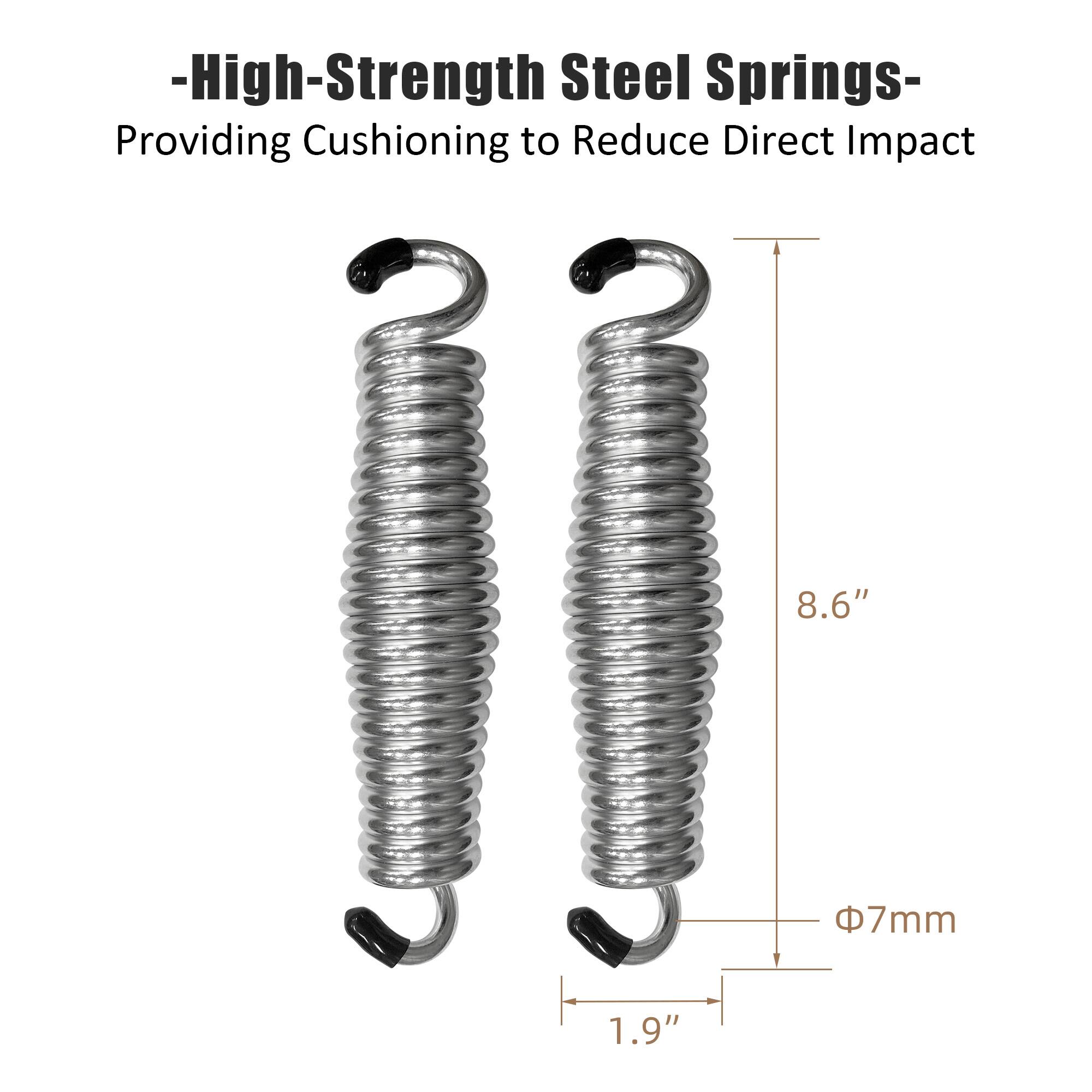 -High-Strength Steel Springs-  
Providing Cushioning to Reduce Direct Impact

8.6"  
Φ7mm  
1.9"