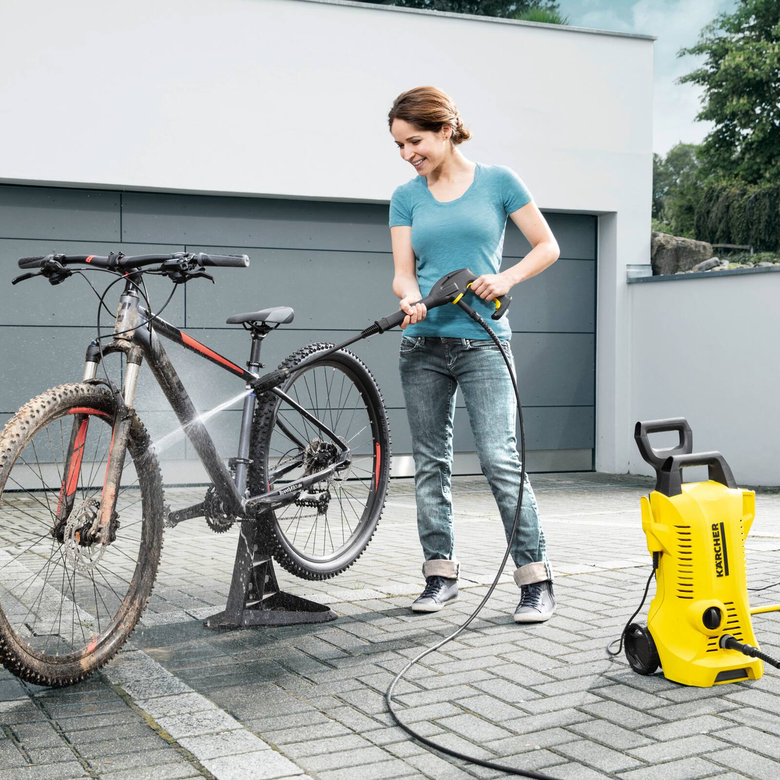 Alt View 2. Karcher - Pressure Washer K 2 Power Control CHK, Max 2000 PSI, Foam Cannon, Surface Cleaner, Car Care Kit, Max 1.45 GPM - Yellow.