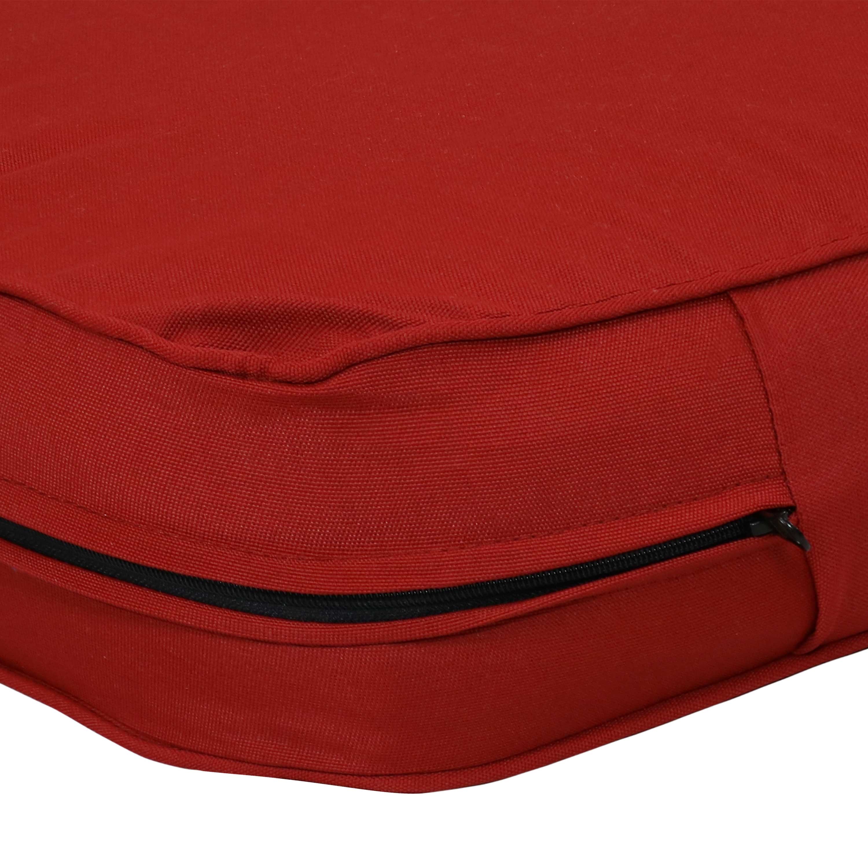 Alt View 5. Sunnydaze - Polyester Indoor and Outdoor Back and Seat Cushions - Red.