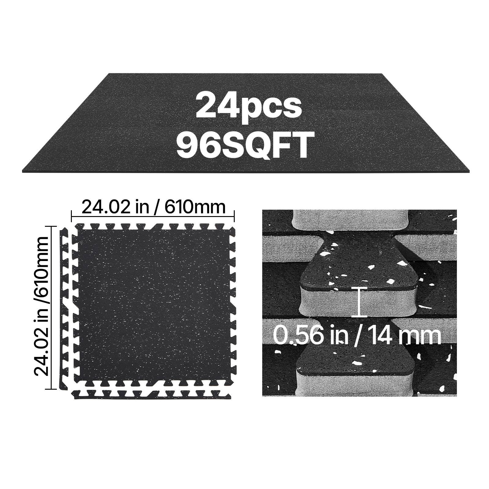 24pcs 96SQFT  
24.02 in / 610mm  
0.56 in / 14 mm