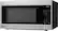 Left. LG - 2.0 Cu. Ft. Full-Size Microwave - Stainless steel.