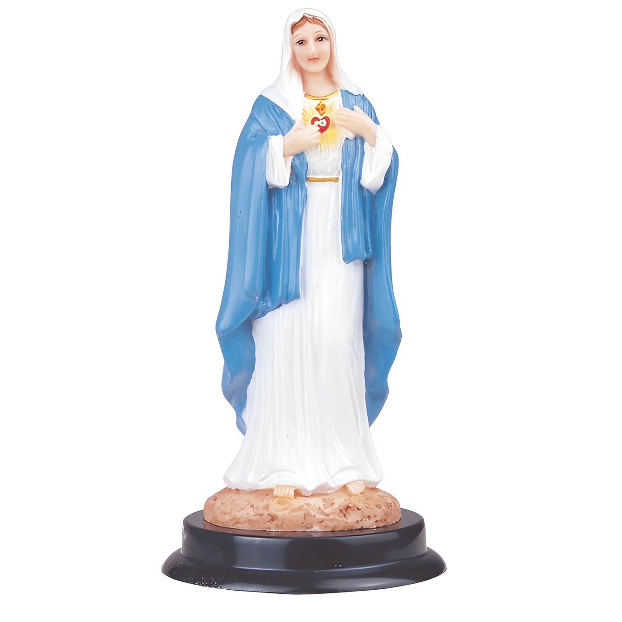 Front. FC Design - FC Design 5"H Sac Heart of Maria Holy Figurine Statue Office Desk Tabletop Home Decor Gift - Multi-Color.