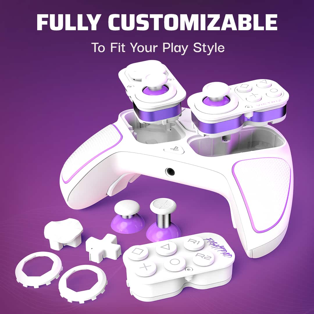 PDP Victrix Pro BFG Wireless Controller for PS5, PS4, and PC, Sony 3D  Audio, Modular Buttons/Clutch Triggers/Joystick White 052-002-WH - Best Buy